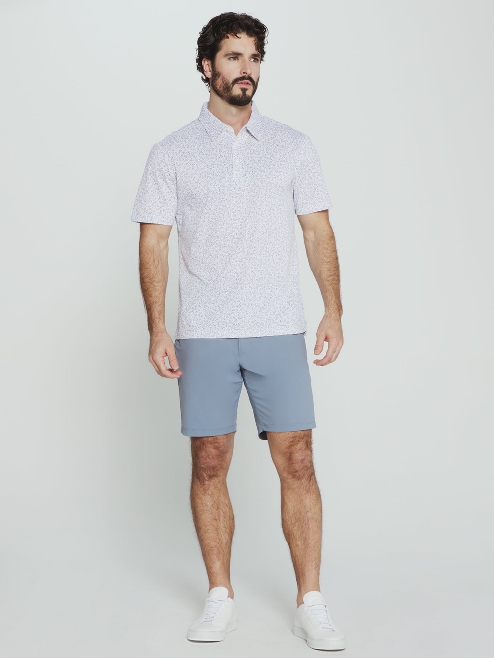 7 Diamonds Optimum Short 8” Stone Blue Mens 36 Performance Preppy Golf Casual